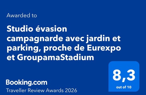 Miplaine Apartment | Studio évasion campagnarde avec jardin et parking, proche de Eurexpo et GroupamaStadium