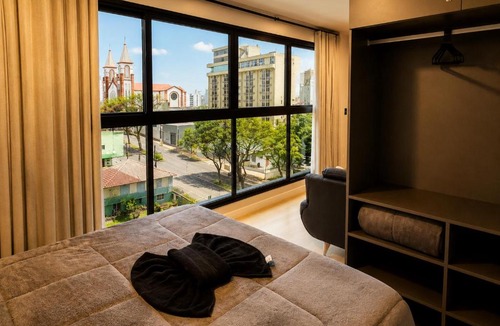 Centro Apartment | Studio 706 Premium no Centro de Chapecó com Sacada, Piscina, Academia e Vaga Garagem - Prédio Alto Padrão