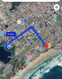 Centro Cabin | Studio a 3 min da Praia da Vila - Piscina Compartilhada