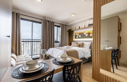 Matriz Apartment | Studio Aconchegante e Central com Piscina, Academia e Coworking
