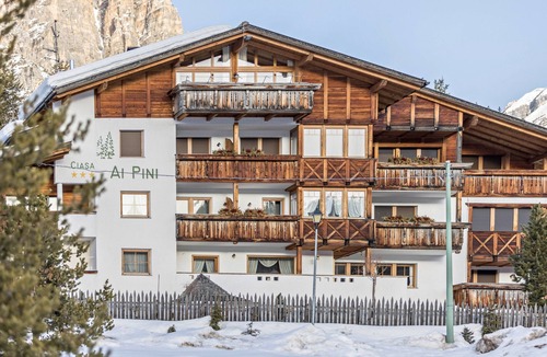 San Cassiano Apartment | Studio Apartment “Ciasa ai Pini 211” near Ski Lifts with Mountain View, Balcony & Sauna