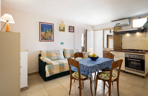 Santa Cesarea Terme Apartment | Studio Apartment "Rosa" with Sea View, Private Terrace & A/C