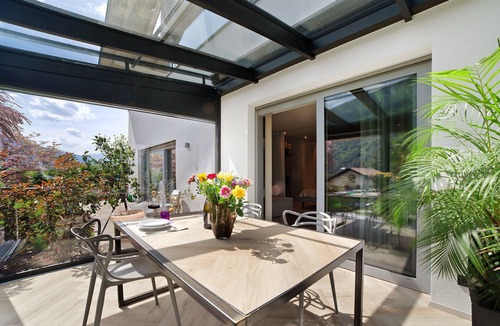 Parcines Apartment | Studio Apartment "Casa Sonngart" with Mountain View, Private Pool & Wi-Fi