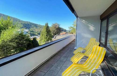 Bad Herrenalb Apartment | Studio Apartment for Contractors with Mountain View, Shared Pool and Wi-Fi