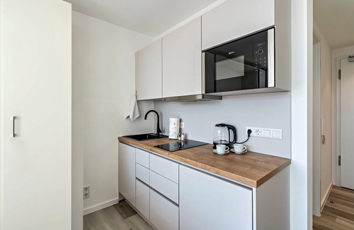 Furstenfeldbruck District Apartment | Studio Apartment 'Huber Living Basic 104' with Balcony and Wi-Fi