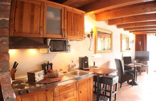 Gernsbach Apartment | Studio-Apartment mit Küche und Marmorbad mit begehbarer Dusche