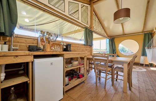 Piombino RV Rental | Studio Apartment 'Suite Glamping Vicino Al Mare' with Private Terrace and Wi-Fi
