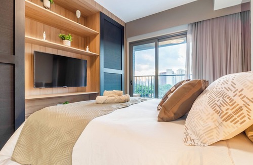 Indianopolis Apartment | Studio in the best spot in Moema Garage, leisure and subway nearby, free WIFI