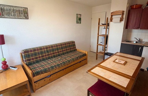 Prapoutel Apartment | Studio cabin 4 pers., ski-in ski-out, valley view