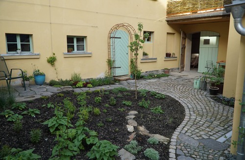 Greiz Apartment | Studio castle view, private bathroom outside the room, garden, sauna