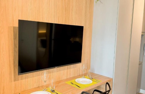 Brooklin Paulista Apartment | Studio com varanda, piscina, academia e coworking