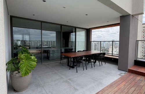 Brooklin Paulista Apartment | Studio com varanda, piscina, academia e coworking