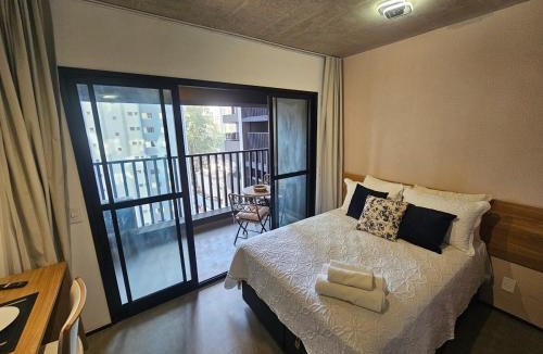 Brooklin Paulista Apartment | Studio Completo com Varanda - Brooklin