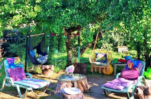 L'Etoile Apartment | Studio cosy climatisé 5 pers avec jardin vue vignes et nature
