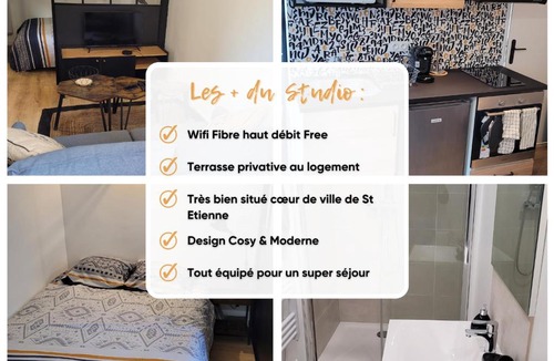 Cret de Roc Apartment | Studio cosy Saint-Étienne centre ville
