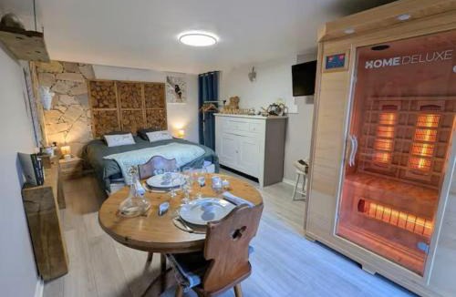 Monthion Apartment | Studio cozy - sauna privé - piscine - cuisine