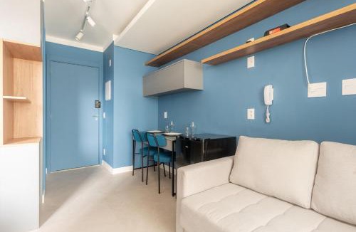 Vila Andrade Apartment | Studio Decorado Moderno ao lado Metrô Giovanni com Varanda - Acomoda até 4 pessoas