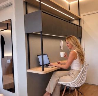 Belenzinho Apartment | Studio design premium com Varanda e Home office
