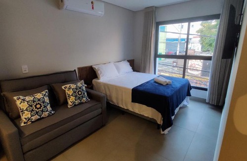 Guarulhos City Centre Apartment | Studio Moderno com Ar: Perto de Tudo no Centro