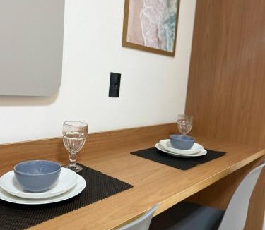 Intermares Apartment | Studio na praia Piscina, academia e lavanderia