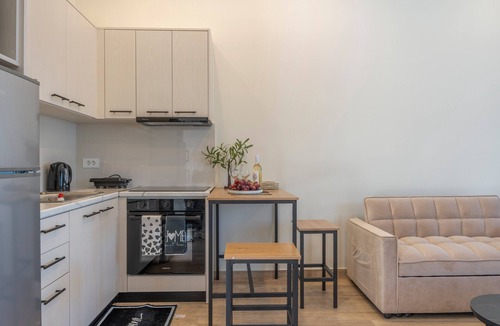 Kamari Apartment | Studio 'Next To The Wave 1' with Sea View and Private Terrace