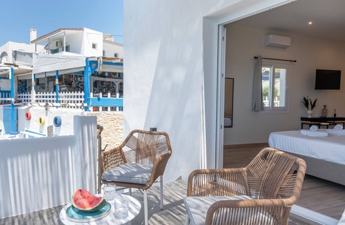 Kamari Apartment | Studio 'Next To The Wave 1' with Sea View and Private Terrace