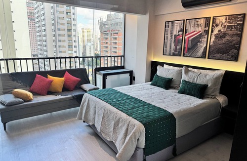 Sao Paulo Apartment | Studio Premium Allianz Parque, fully automated