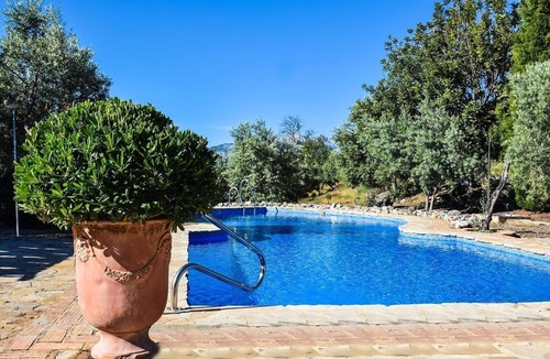 Montecorto Apartment | 'Studio Romantic Paradise 2' with Mountain View, Pool, Wi-Fi & Garden