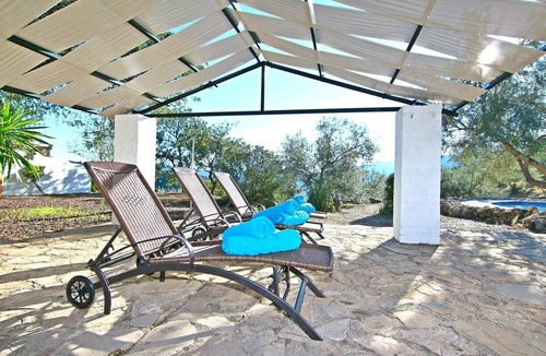 Montecorto Apartment | 'Studio Romantic Paradise 2' with Mountain View, Pool, Wi-Fi & Garden