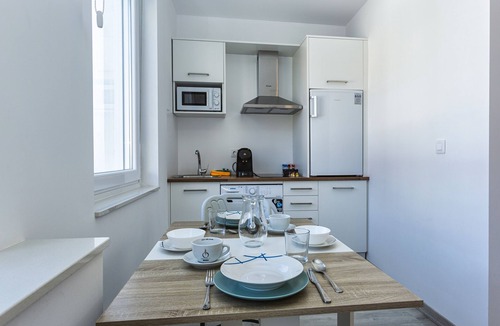 Muxia Apartment | Studio view square cabo da vila downtown Muxia