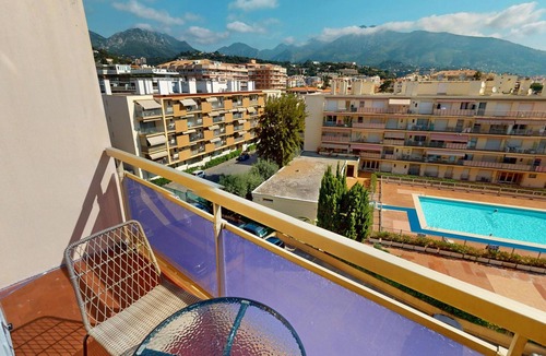 Roquebrune-Cap-Martin Apartment | Studio with AC, sea view terrace