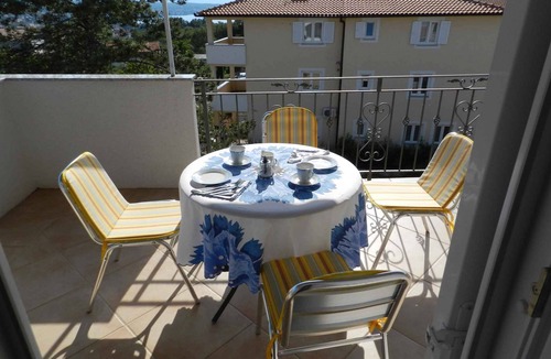 Sveti Vid-Miholjice Apartment | Studio with access to the terrace with sea view