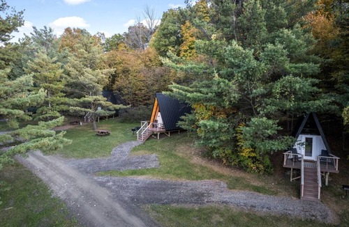 Bristol Hills Cabin | Stunning A-Frame Cabin with Lovely Deck, Grill, and Fire Pit for an Amazing Adventure near Canandaigua Lake in New York