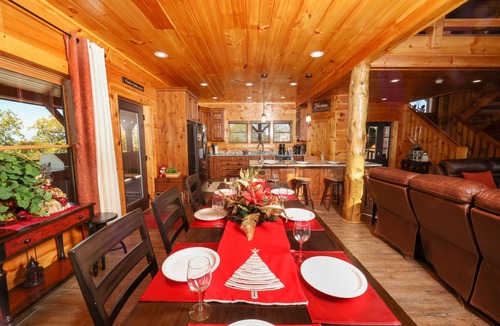 Sevierville Cabin | Stunning Mnt. Views, 4 Luxury King Br/6 Bath, Hot tub, Theater/Game rooms