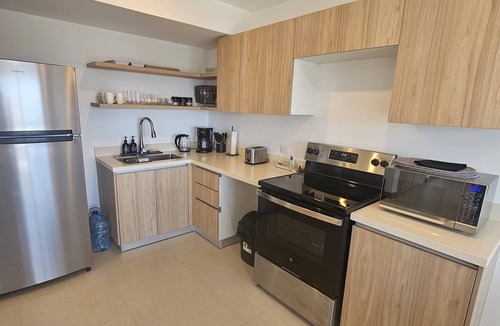 Barrio Santa Lucia Apartment | Stunning new beachfront condo 9th floor ocean view