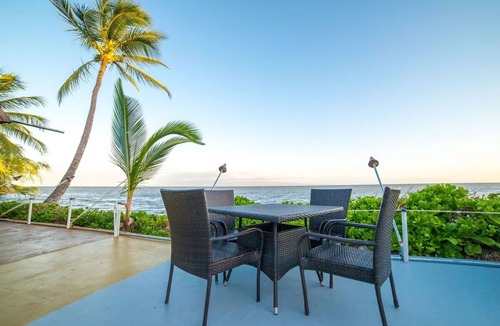 Kaunakakai House | Stunning Ocean View Room w/Patio | Scenic Ocean Front Outdoor Pool Access
