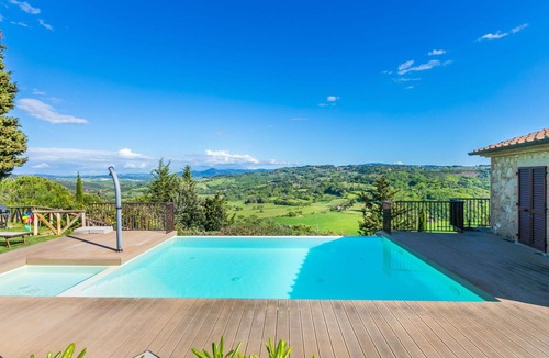 Riparbella House | Stunning private villa for 10 guests with WIFI, A/C, private pool, TV, patio and panoramic view