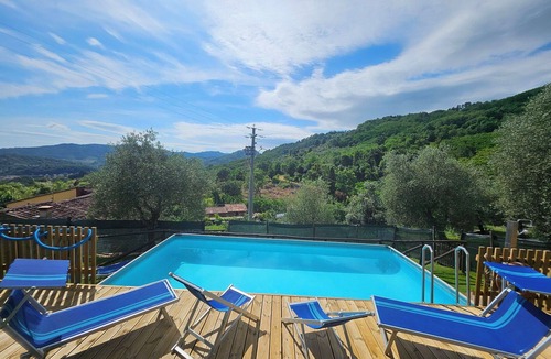 Nozanno Villa | Stunning private villa with private pool, A/C, internet, TV, terrace, pets allowed, close to Lucca