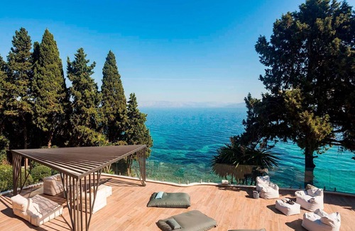 Dafnata Villa | Stunning Seafront Corfu Residence | Villa Serene | Private Heated Pool