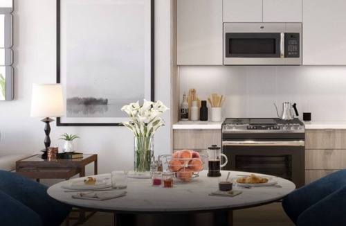 The Crossings Condo | Stylish 1BR Condo at Landsby with Fire Pit Lounge
