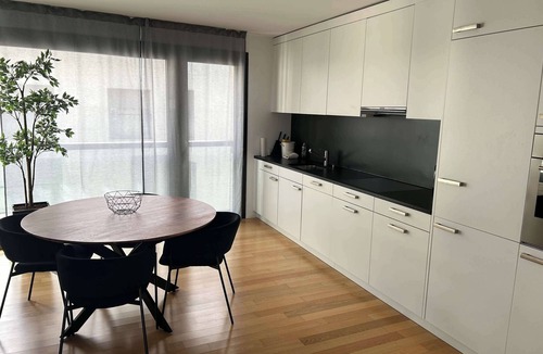 St. Johann Apartment | Stylish 2.5-Room + Basel Card | 6th-Floor Comfort