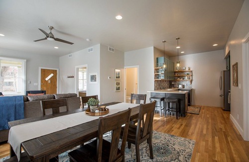 Historic Fort Collins High School House | Stylish 2BR Retreat. Steps to CSU and Old Town Fun