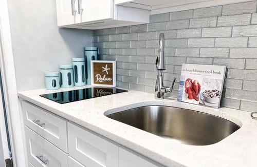 Brigantine Condo | Stylish condo steps from the beach! Elegant blend of comfort and convenience.