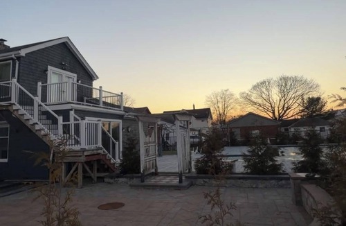 Patchogue House | Stylish Entire Home w/Pool & Relaxing Patio