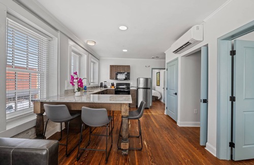 Conway Condo | Stylish Loft Steps Away from Main Street