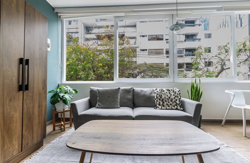 Armendariz Apartment | Stylish Loft Steps from Larcomar & Miraflores Boardwalk