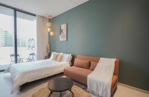 Al Barsha Apartment | Stylish modern studio near Miracle Garden with Gym, Pool and Padel court