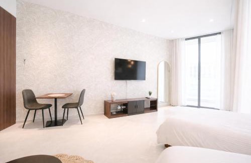 Al Barsha Apartment | Stylish modern studio near Miracle Garden with Gym, Pool and Padel court