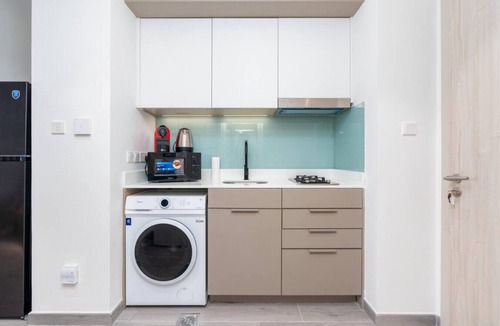 Dubai Production City Apartment | Stylish Noor 3 Studio with Poolside Views