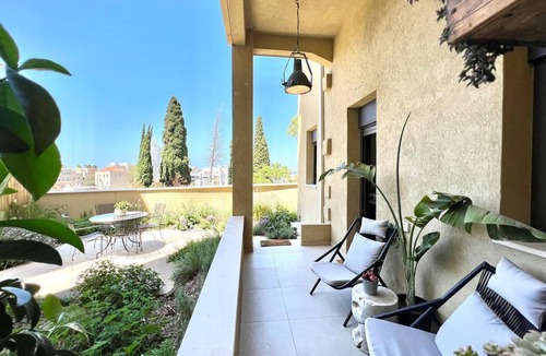 Haifa Apartment | Stylish Patio Duplex by Sea N' Rent